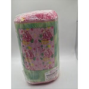 Golden Girls Blanket Micromink Throw 46x60 Pink Tropical‎ New